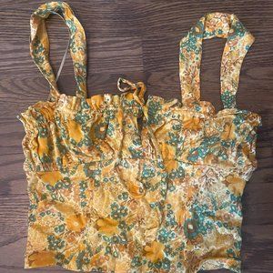 Floral Print Crop Top
